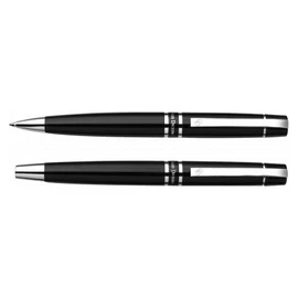 Charles Dickens fém tollkészlet, fekete tollbetéttel, fekete