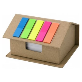 Házikó alakú karton jegyzettömbkészlet, natúr