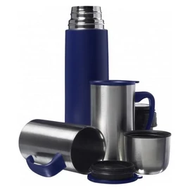500 ml termosz+2db bögre, kék