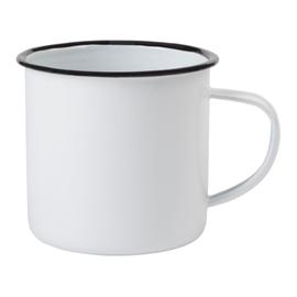 RETRO CUP zománcozott bögre, fehér