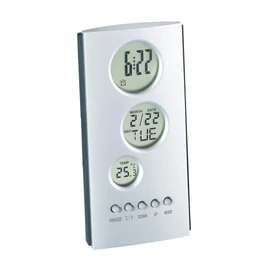 TOWER LCD-kijelzős ébresztőóra, antracit, ezüst