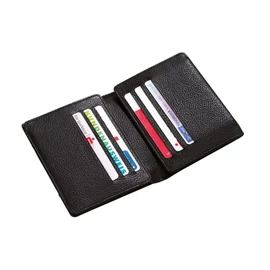 WALL STREET valódi bőr hitelkártyatartó, fekete