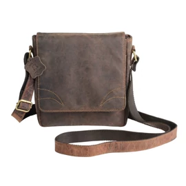 WILDERNESS valódi bőr oldaltáska, barna