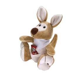 JUMPER plüss kenguru, barna, fehér