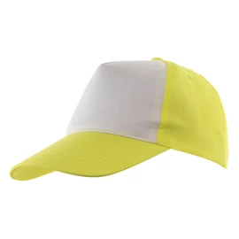 SHINY 5 paneles baseball sapka, sárga, fehér