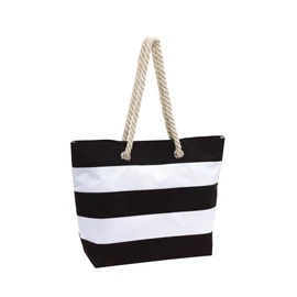 SYLT strandtáska, fekete, fehér