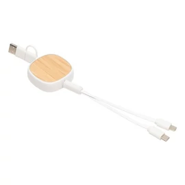 ROLL ON töltőkábel, barna, fehér
