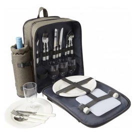 Piknikhátizsák, poliészter, világosszürke