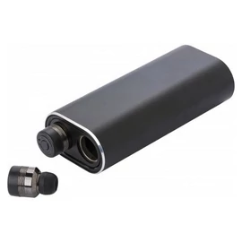 Powerbank fülhallgatóval, fekete