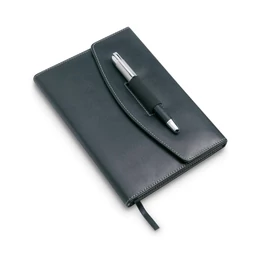 NOVA A5 jegyzetfüzet golyóstollal, fekete