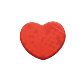 CORAMINT Mentolos cukor szív tartóban, piros