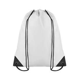 SHOOP 190T poliészter tornazsák, fehér