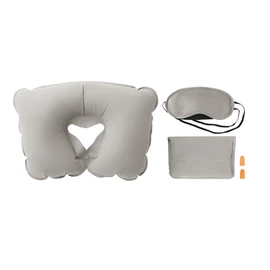 TRAVELPLUS Utazószett alváshoz, szürke