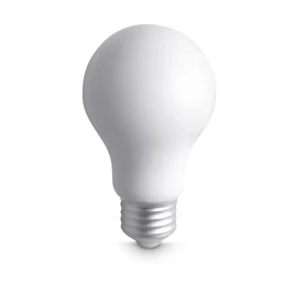 LIGHT PU villanykörte stresszoldó, fehér