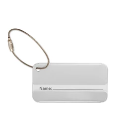 TAGGY Bőröndcímke, matt ezüst