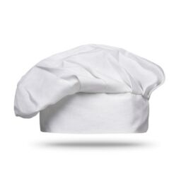 CHEF Pamut szakács sapka, 130 g., fehér