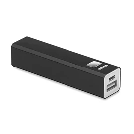 POWERALU 2200 mAh alumínium powerbank, fekete