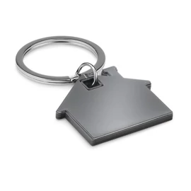 IMBA Ház alakú műanyag kulcstartó, fekete