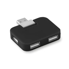 SQUARE 4 portos USB elosztó, fekete