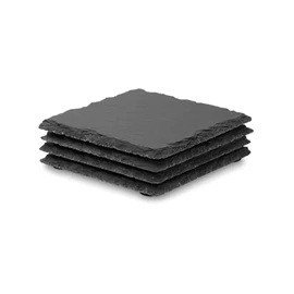 SLATE4 Palalemez poháralátétek, fekete