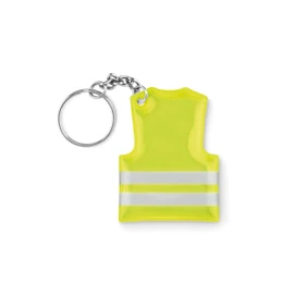 VISIBLE RING Fényvisszaverő kulcstartó, neonsárga