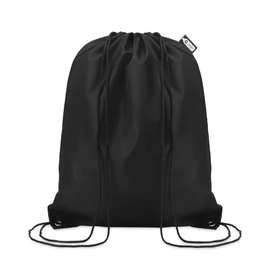 SHOOPPET Zsinóros tornazsák, 190T RPET, fekete