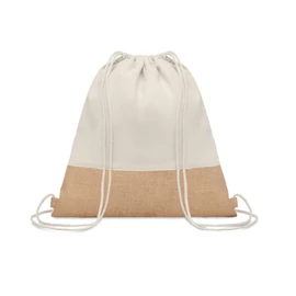 INDIA Zsinóros tornazsák/jutaszövet, bézs