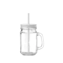 TROPICAL TWIST Befőttesüveg-pohár, fehér