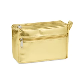 SILENE Fényes PVC kozmetikai táska, arany