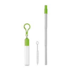 SCOPIC STRAW Teleszkópos szívószál kefével, lime