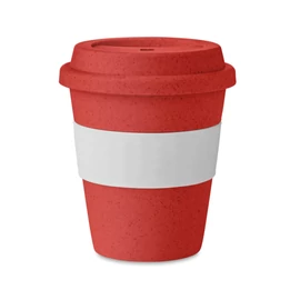 DENALI Bambuszrost/PP pohár, piros