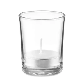 TRANSPARENT Átlátszó teamécses tartó, fehér