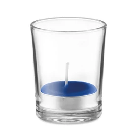 TRANSPARENT Átlátszó teamécses tartó, királykék