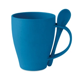 DUAL FIBRE Bambuszrost/PP bögre kanállal, kék