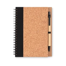 SONORA PLUSCORK Vonalas parafa notesz tollal, fekete