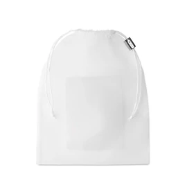 VEGGIE RPET Hálós RPET bevásárlózsák, fehér