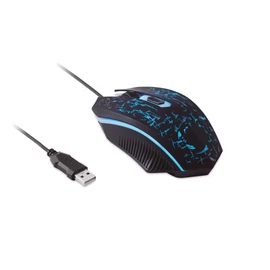 COMMANDER Vezetékes, világító gamer egér , fekete