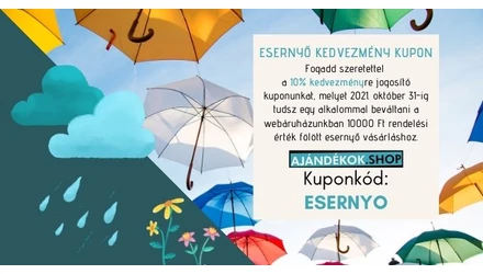 Esernyőkupon a webáruházunkban