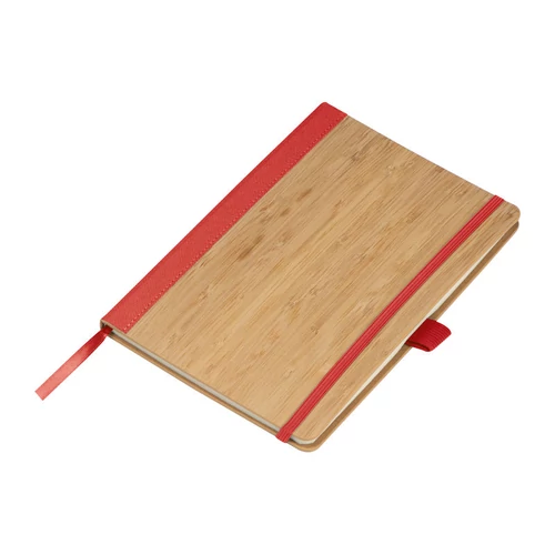 Bambusz notesz, piros