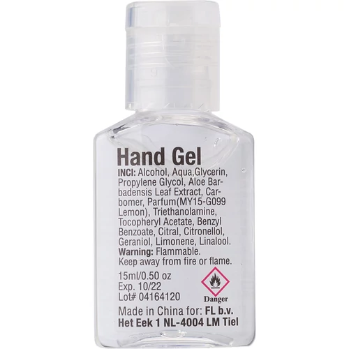 Kézfertőtlenítő gél, 15 ml, natúr