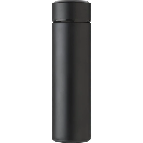 Termosz teaszűrővel, LED-del, 450 ml, fekete