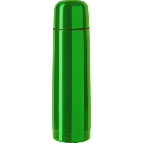Acéltermosz,  duplafalú, 500 ml, zöld