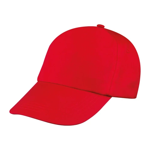 Vászon baseball sapka, 5 panel, piros