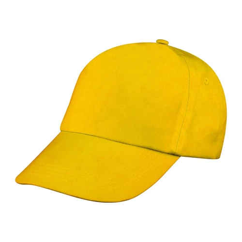 Vászon baseball sapka, 5 panel, sárga