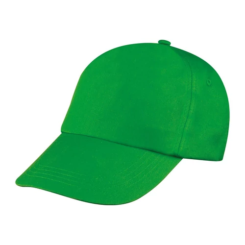 Vászon baseball sapka, 5 panel, zöld