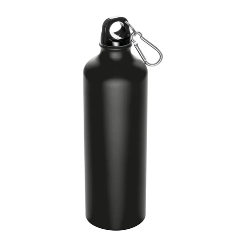 Nagy ivópalack karabinerrel, 800 ml, fekete