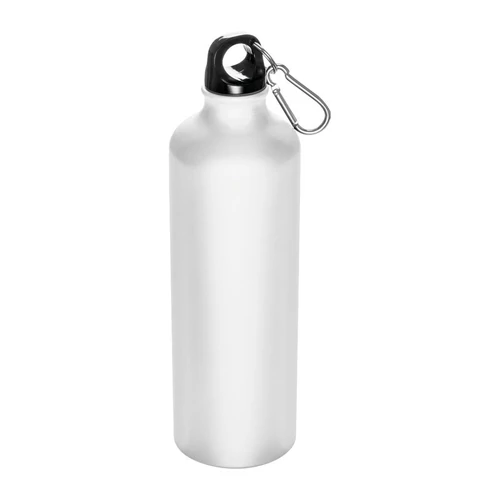 Nagy ivópalack karabinerrel, 800 ml, fehér