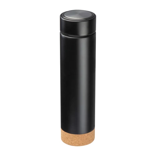 Rozsdamentes acél termosz, 450ml, fekete