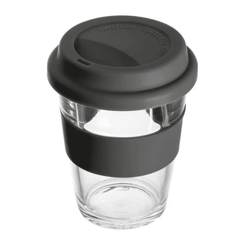 Üvegpohár, 300 ml, fekete