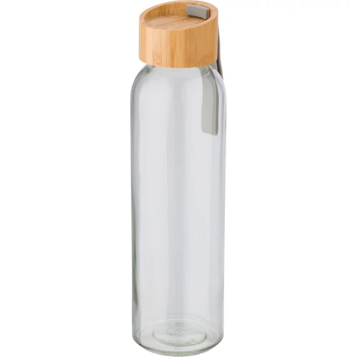 Üvegpalack, 600 ml, bambusz